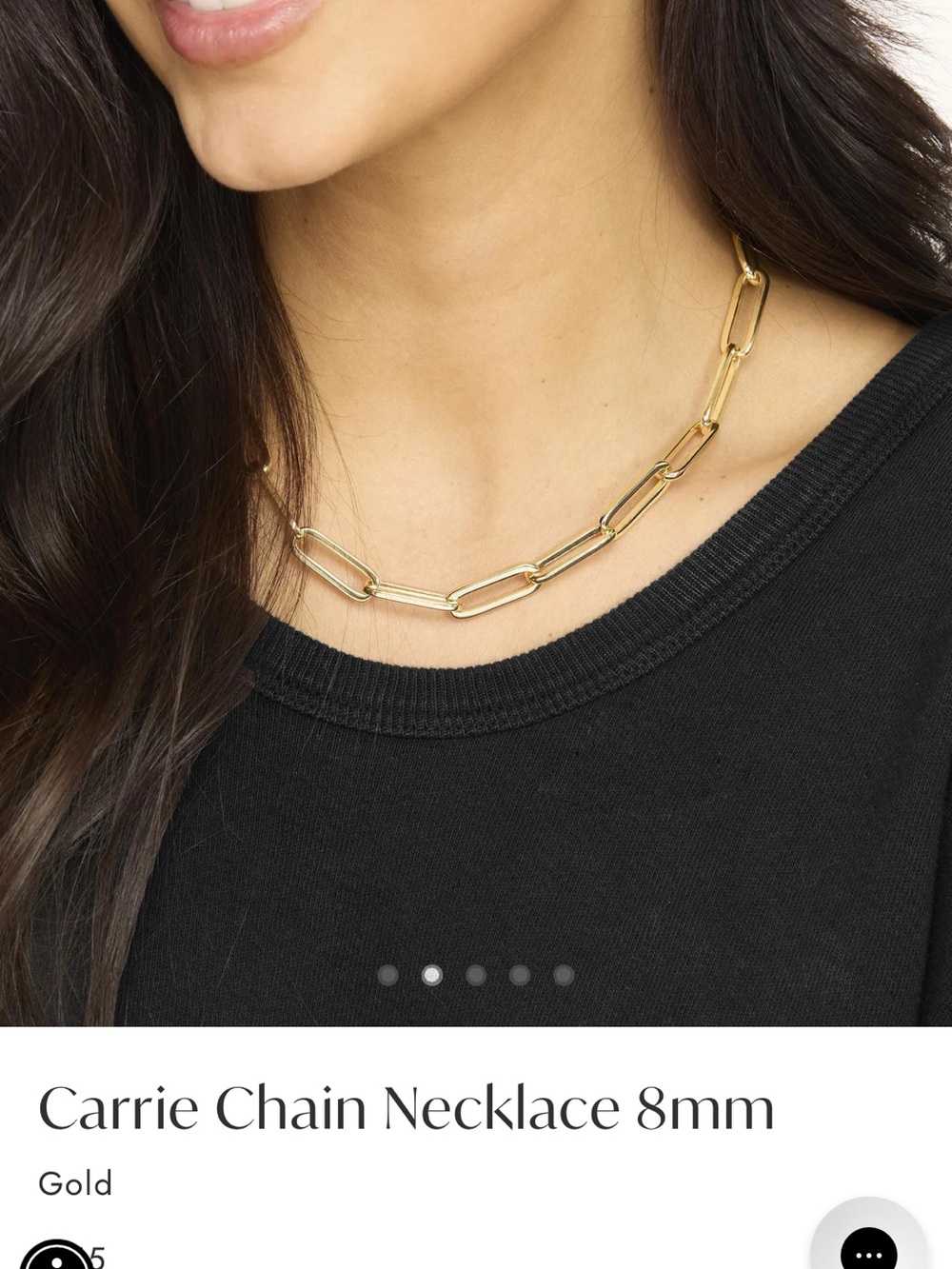Melinda Maria Carrie Necklace 8mm - Gold NEW 15”-18”